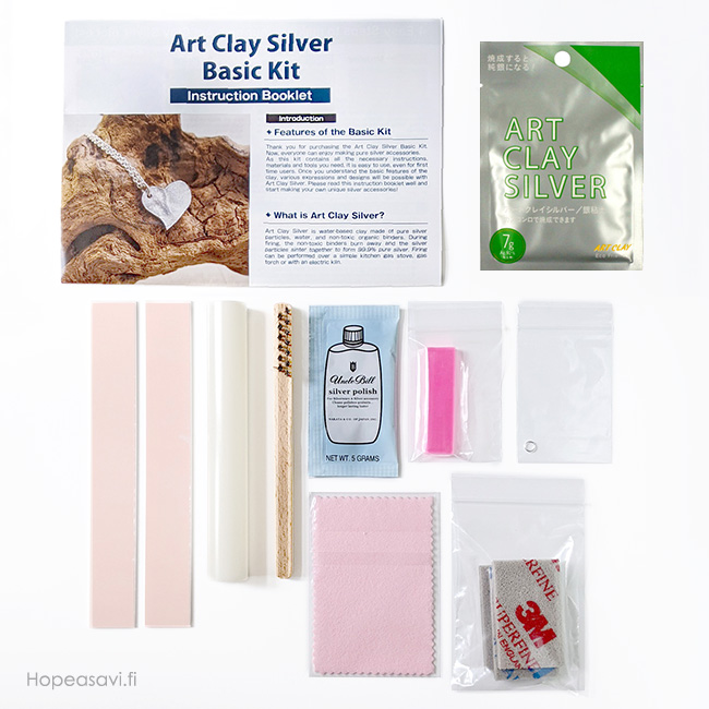 Art Clay -hopeasavi aloituspaketti: Tee hopeariipus tai -maskotti (sislt 7g Art Clay hopeasavea)