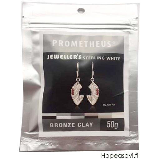  *Pronssisavi PBC: Prometheus Bronze Clay, Jeweller's Sterling White Bronze Clay, Valkoinen Pronssi 50g