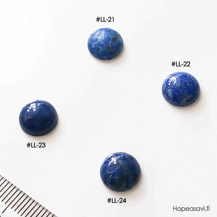 Lapis (Tumman sininen), kapussi, py�re�, 10mm, kuvassa LL-24, uniikki kivi, 1 kpl