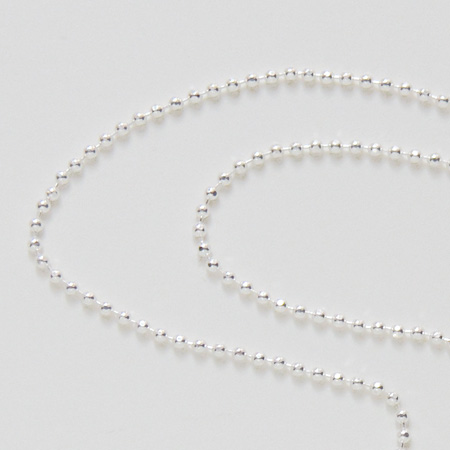 Hopeaketju, palloketju, siro design, hopea 925, paksuus n. 1mm, pituus 45cm, vieterilukko
