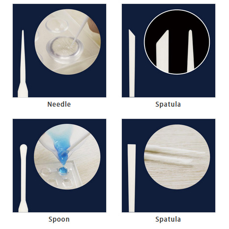  *Tarjous* Lastasetti UV-hartsien sekoitukseen ja tystn, 2 kpl kaksipist lastaa (mm. minilusikka), pituus 15cm