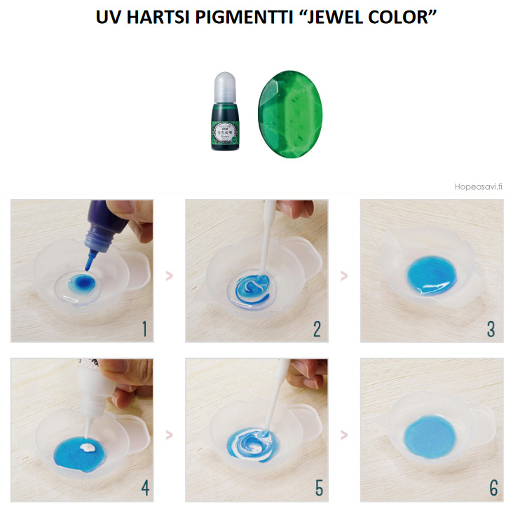 UV-hartsi pigmentti SETTI 'Monivri', 12 x 2ml